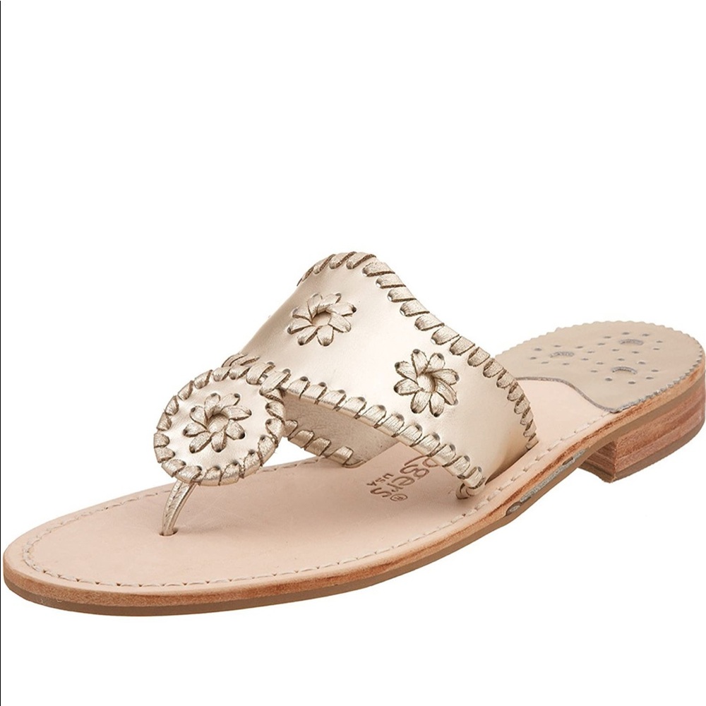 Jack Rogers Navajo Hamptons sandal platinum